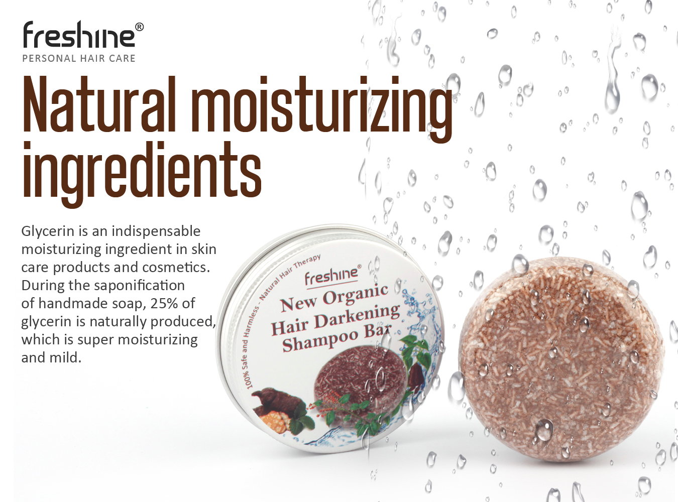 6pk Organic Hair Darkening Shampoo Bar Grey Hair Reverse Natural Herbal