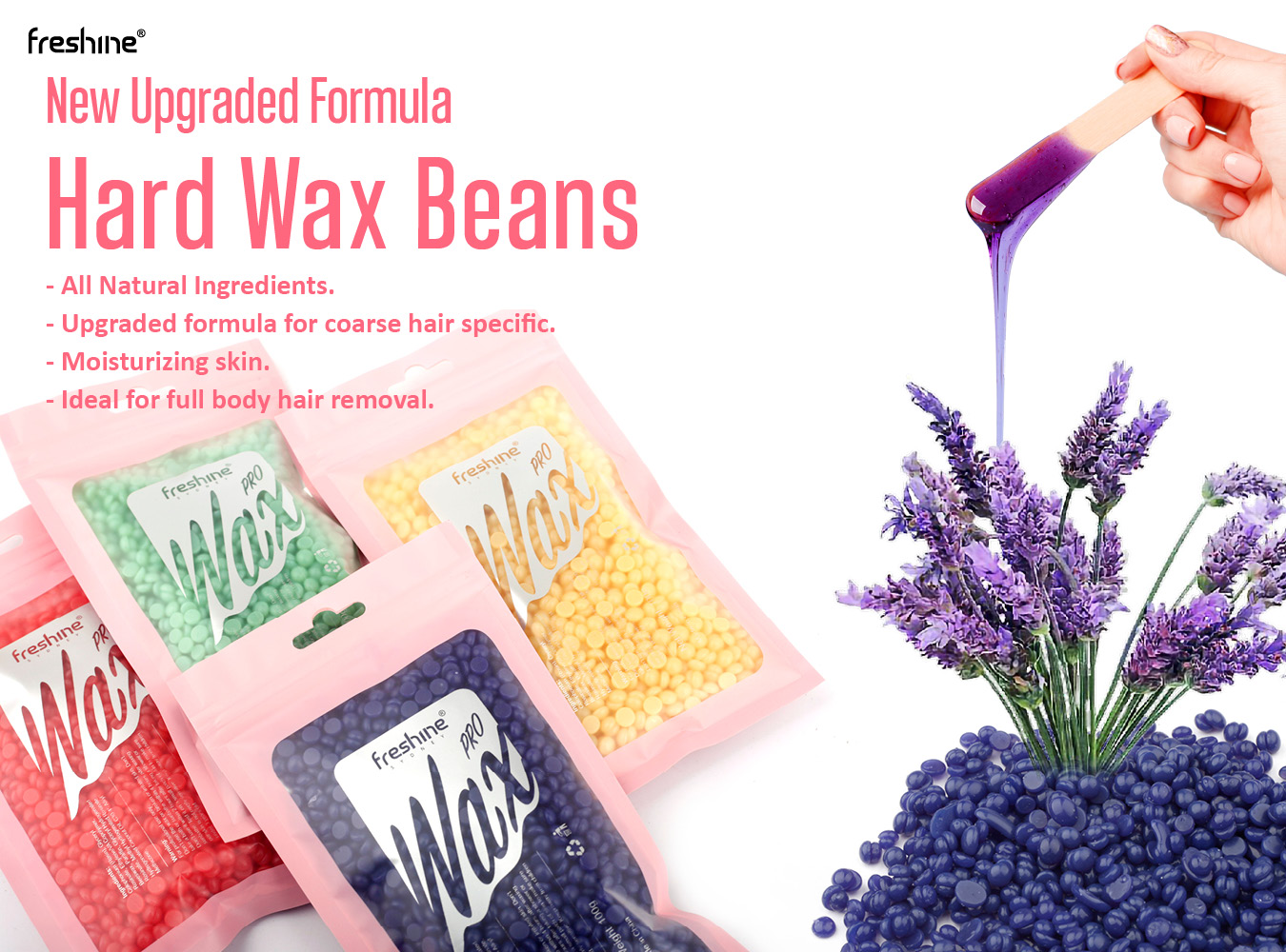 Pro Wax Pot Heater Waxing Kit Warmer 300g Hard Wax Beads Beans Pink - Image 5