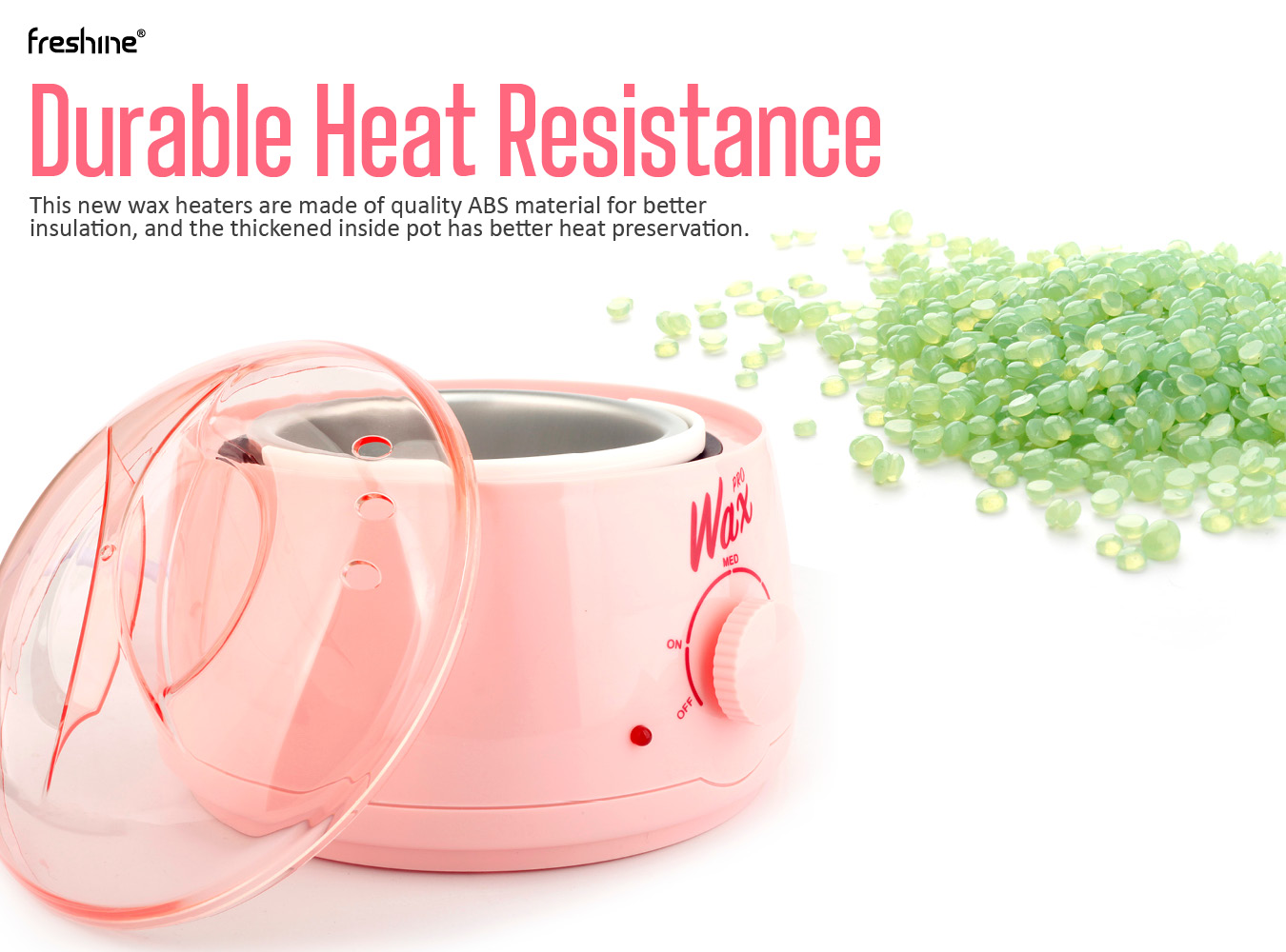 Pro Wax Pot Heater Waxing Kit Warmer 300g Hard Wax Beads Beans Pink - Image 3